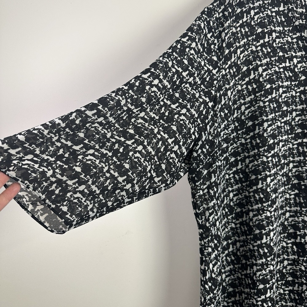 Russell Kemp Woman New York 3X‎ Button Down Tunic V Neck Asymetrical Hem Artsy - Picture 7 of 10